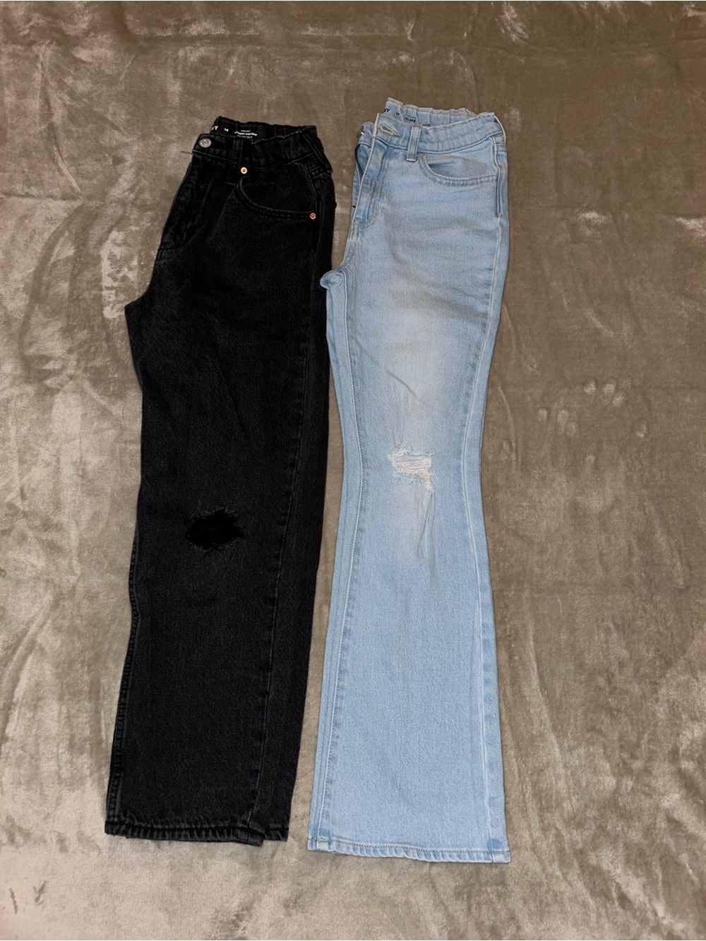 Two Pairs of Old Navy High-Rise Distressed Jeans Girls Size 14